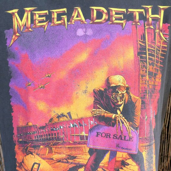 90's Vintage 1990 MEGADETH Peace Sells But Who's Buying T Shirt With Brockum Tag